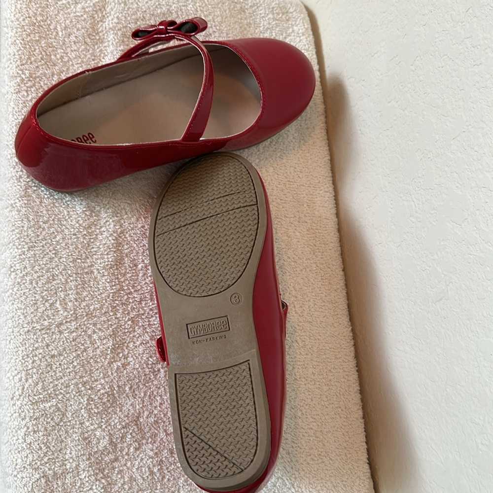 NWOT GYMBOREE Shiny Red Mary Jane Dress Shoes Size 3 - Picture 6 of 13